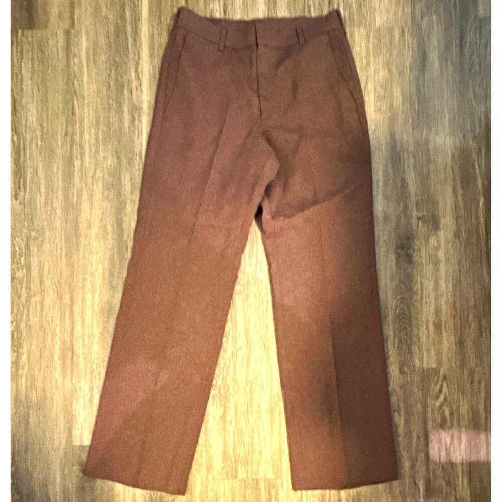 Levi's Men's 70s Brown Flat Front Stay-Pressed pants 29x30 Vintage